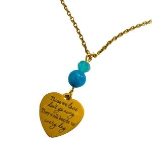 Memorial gold stainless steel chain heart necklace Those We Love don’t go away